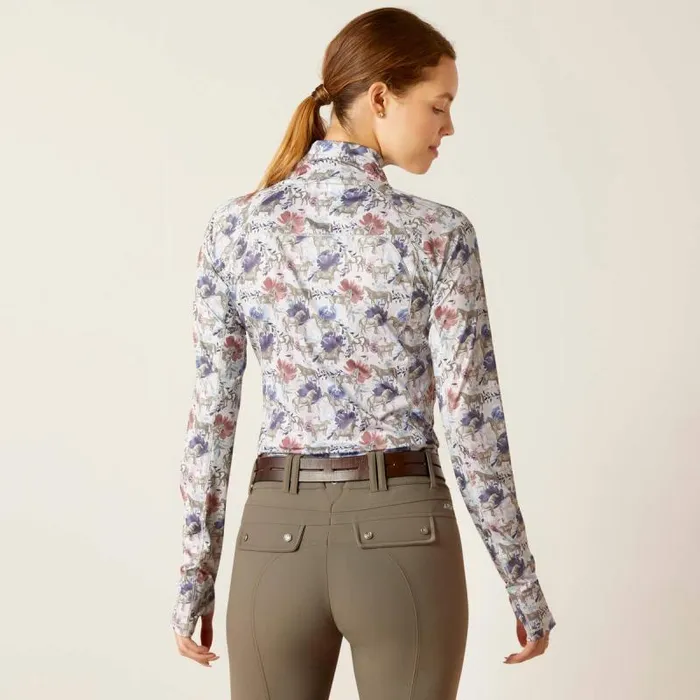 Women TShirts and Tops Ariat Lowell Wrap Baselayer Equine Floral Women TShirts and Tops Ariat Lowell Wrap Baselayer Equine Floral