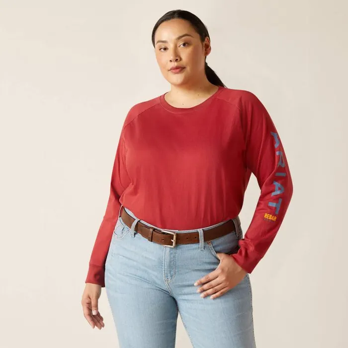 Women TShirts and Tops Ariat Rebar Cotton Strong Logo Graphic Red Dahlia Bijou Blue Women TShirts and Tops Ariat Rebar Cotton Strong Logo Graphic Red Dahlia Bijou Blue