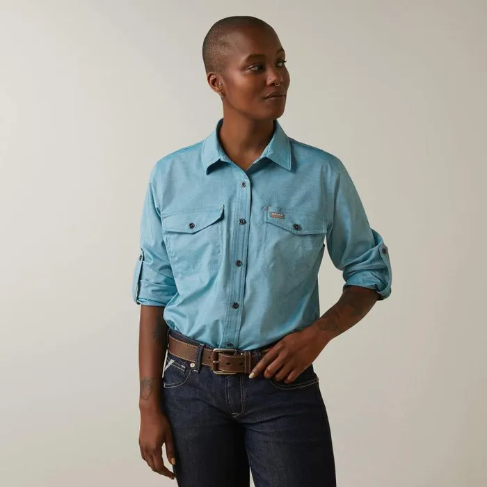 Women TShirts and Tops Ariat Rebar Made Tough VentTEK DuraStretch Work Shirt Larkspur Heather Women TShirts and Tops Ariat Rebar Made Tough VentTEK DuraStretch Work Shirt Larkspur Heather