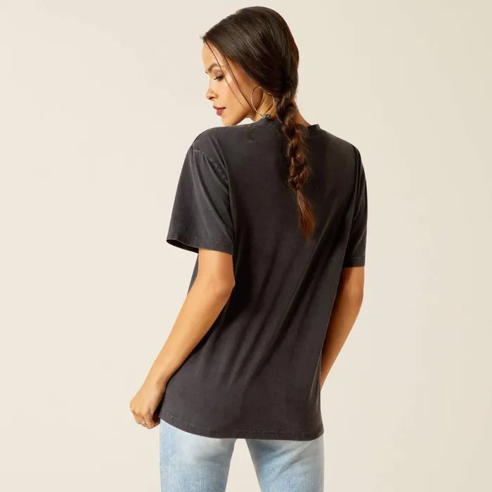 Women TShirts and Tops Ariat Rolling Thunder TShirt Black Acid Wash Women TShirts and Tops Ariat Rolling Thunder TShirt Black Acid Wash