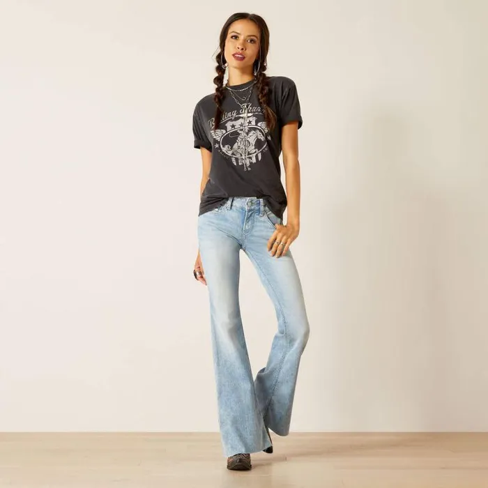 Women TShirts and Tops Ariat Rolling Thunder TShirt Black Acid Wash Women TShirts and Tops Ariat Rolling Thunder TShirt Black Acid Wash