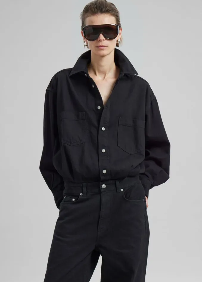 Women The Frankie Shop Haikure Tilda Jumpsuit 8211 Black Stone Black Stone