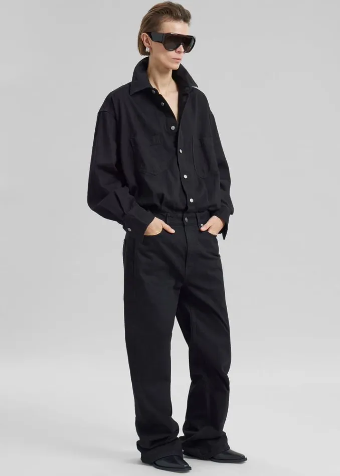 Women The Frankie Shop Haikure Tilda Jumpsuit 8211 Black Stone Black Stone