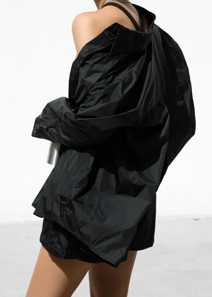 Women The Frankie Shop Lucy Open Back Oversized Shirt 8211 Black Black