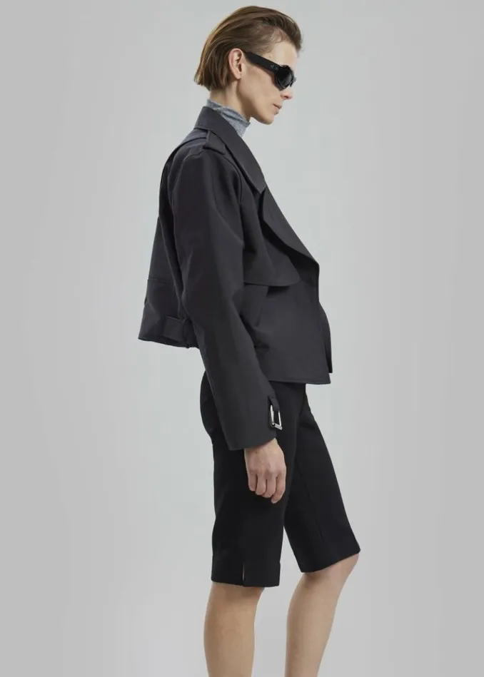 Women The Frankie Shop Max Short Trench 8211 Black Black