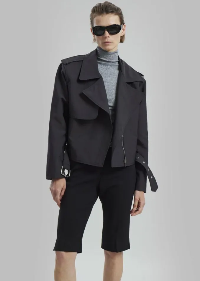 Women The Frankie Shop Max Short Trench 8211 Black Black