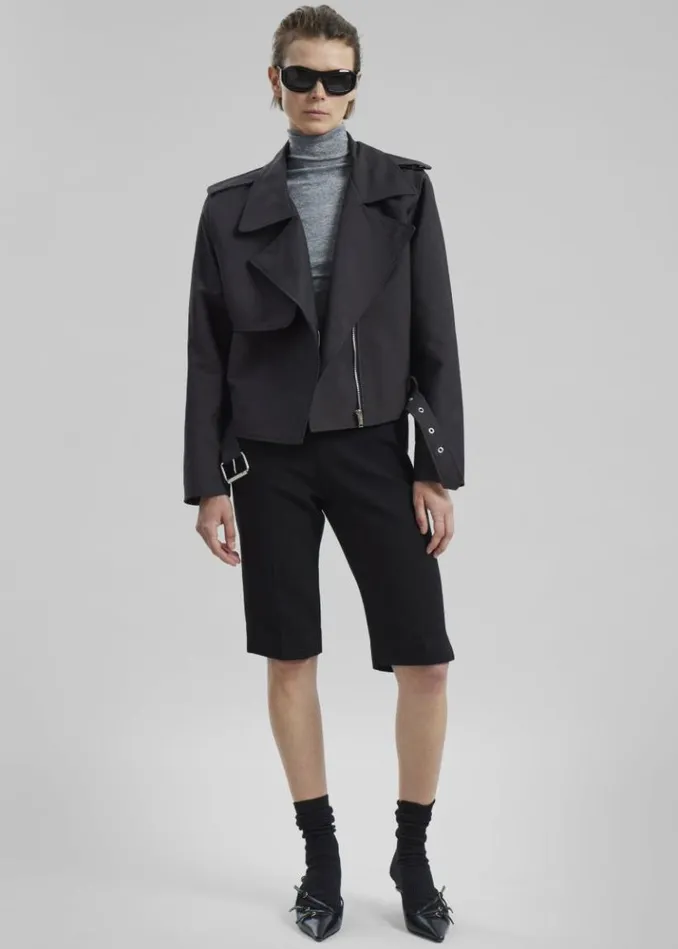 Women The Frankie Shop Max Short Trench 8211 Black Black
