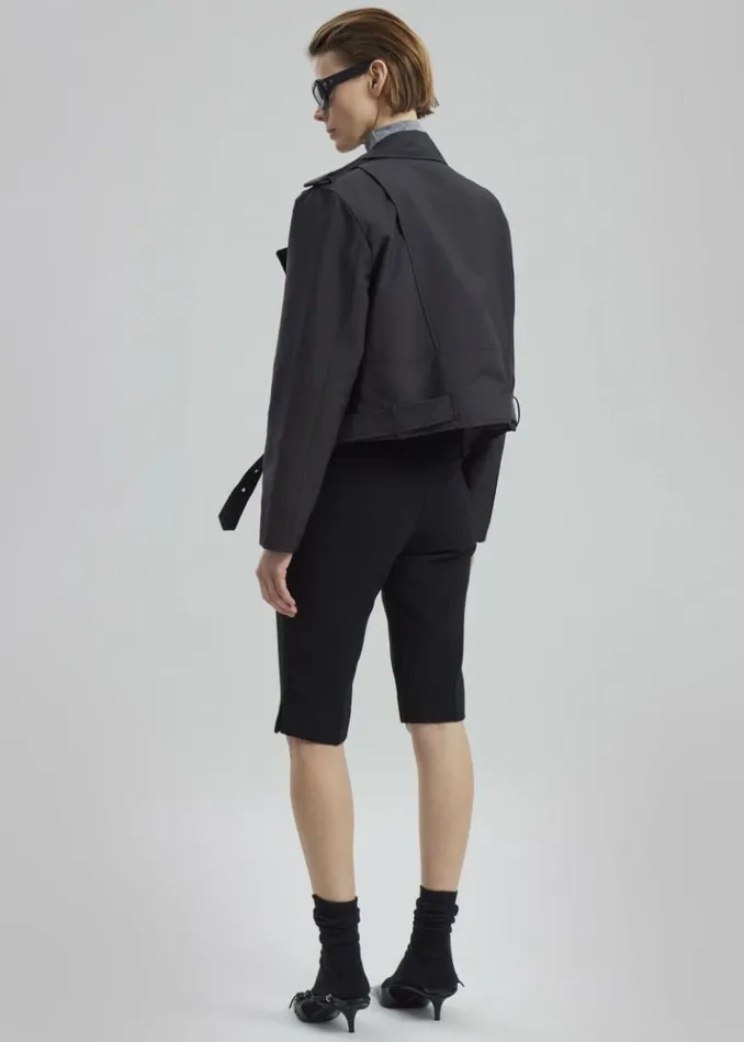Women The Frankie Shop Max Short Trench 8211 Black Black