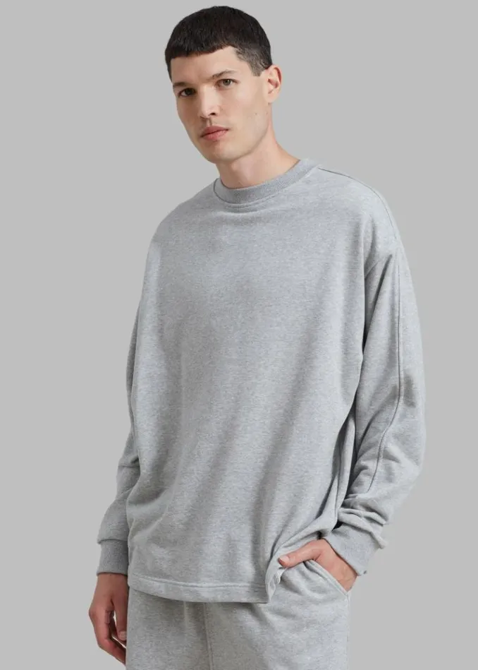 Women The Frankie Shop Newton Long Sleeves Sweat Tee 8211 Grey Grey