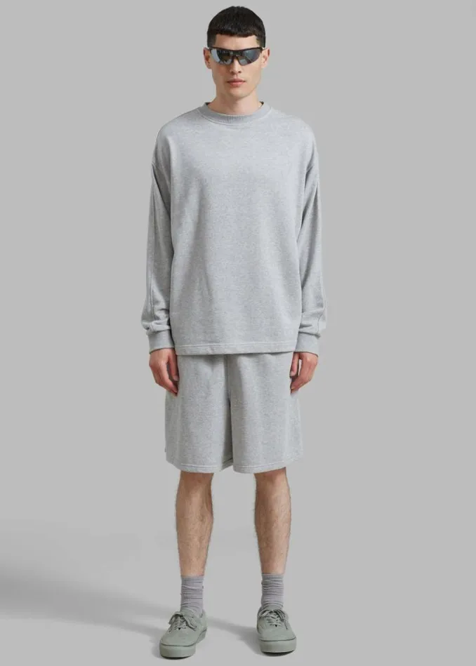 Women The Frankie Shop Newton Long Sleeves Sweat Tee 8211 Grey Grey