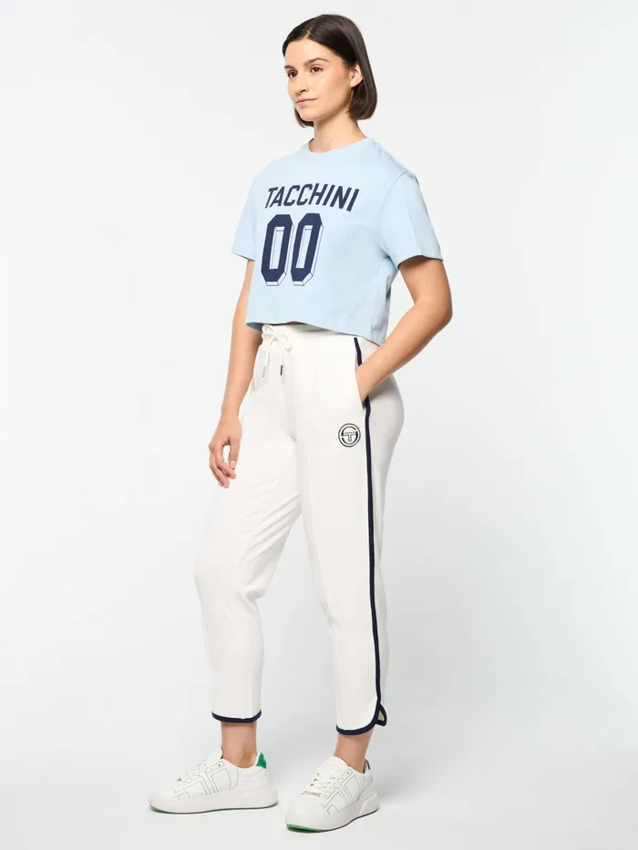 Women Tops And Sports Bras Sergio Tacchini Amore Crop TShirt Celestial Blue