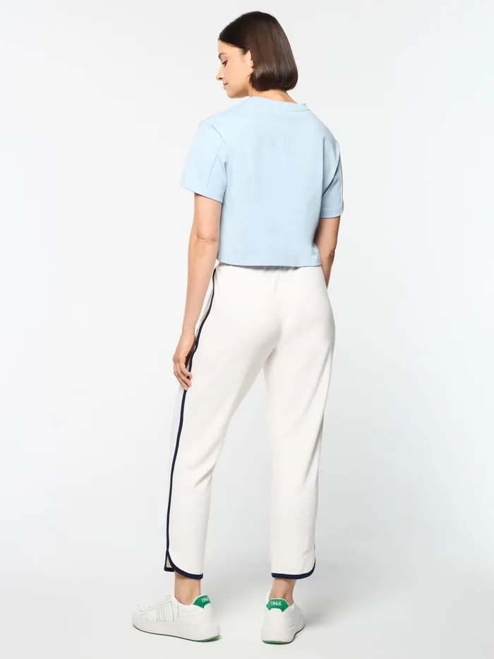 Women Tops And Sports Bras Sergio Tacchini Amore Crop TShirt Celestial Blue