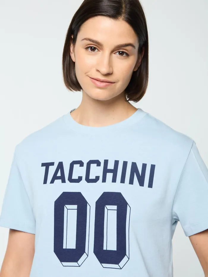Women Tops And Sports Bras Sergio Tacchini Amore Crop TShirt Celestial Blue
