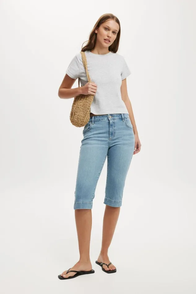 Women Tops Cotton On 90S Baby Tee Grey Marle