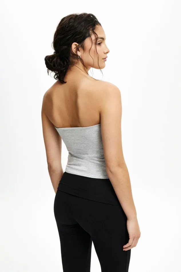 Women Tops Cotton On All Day Tube Top Grey Marle Women Tops Cotton On All Day Tube Top Grey Marle