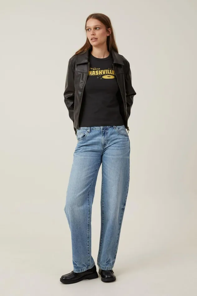 Women Tops Cotton On Fitted Rib Graphic Longline Tee Nashville City Washed Black Women Tops Cotton On Fitted Rib Graphic Longline Tee Nashville City Washed Black