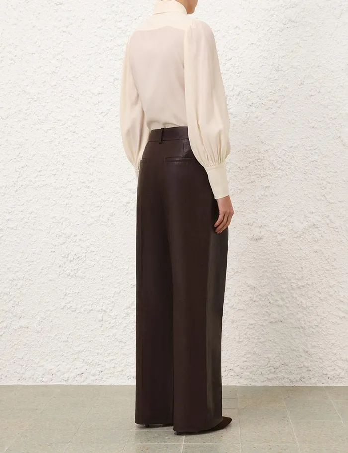 Women Tops Zimmermann Blouson Shirt Cream