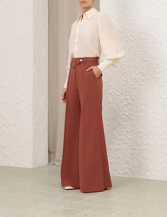 Women Tops Zimmermann Blouson Shirt Cream