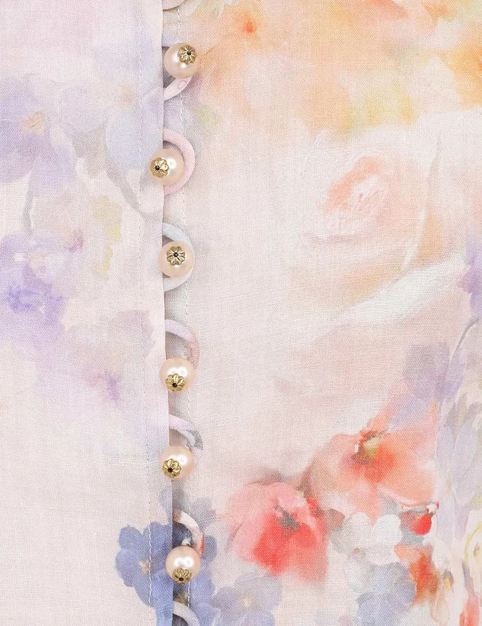 Women Tops Zimmermann Crush Blouse Multi Floral