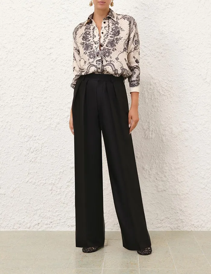 Women Tops Zimmermann Crush Relaxed Shirt Ivory Locket
