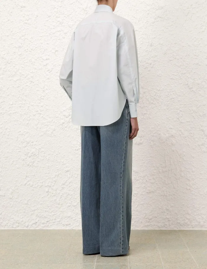 Women Tops Zimmermann Illustration Embellished Shirt Mint