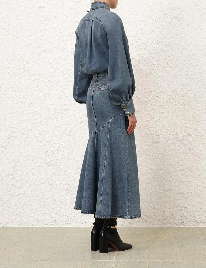 Women Tops Zimmermann Illustration Raglan Shirt Neptune