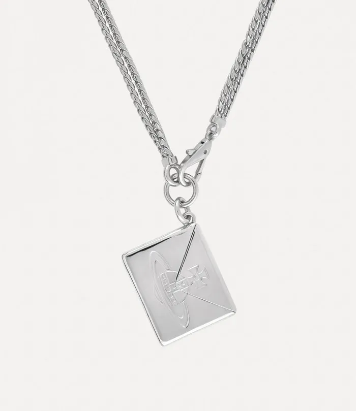 Women Valentine039s Envelope Pendant Necklace Platinum Vivienne Westwood Classic Styles