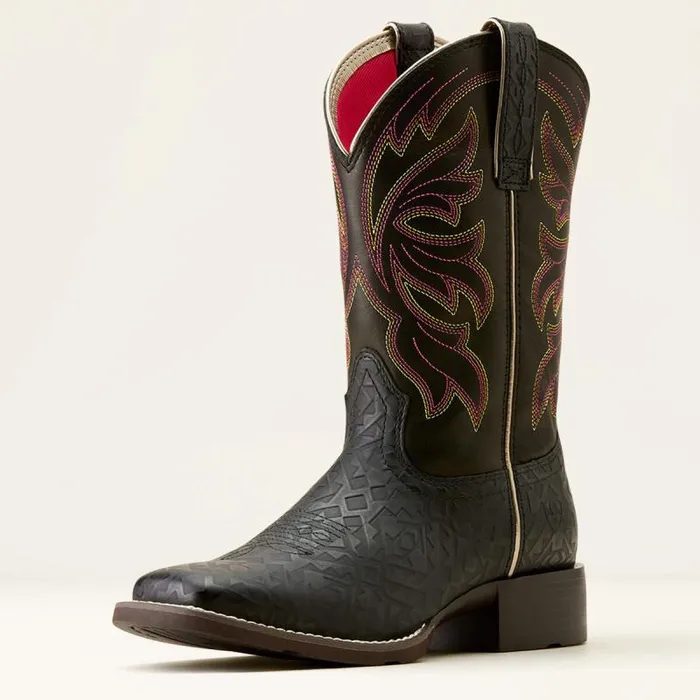 Women Western Boots Ariat Buckley Western Boot Black Blanket Embosslimousine Black Women Western Boots Ariat Buckley Western Boot Black Blanket Embosslimousine Black