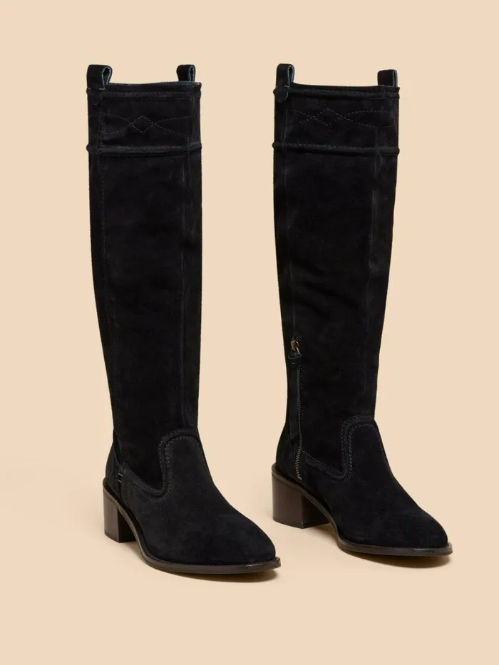 Women White Stuff BOOTS 15 OFF Connie Suede Pull On Boot Pure Black Women White Stuff BOOTS 15 OFF Connie Suede Pull On Boot Pure Black