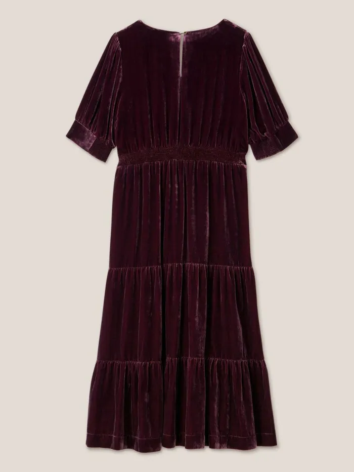 Women White Stuff Partywear Ayra Velvet Dress Dk Plum Women White Stuff Partywear Ayra Velvet Dress Dk Plum