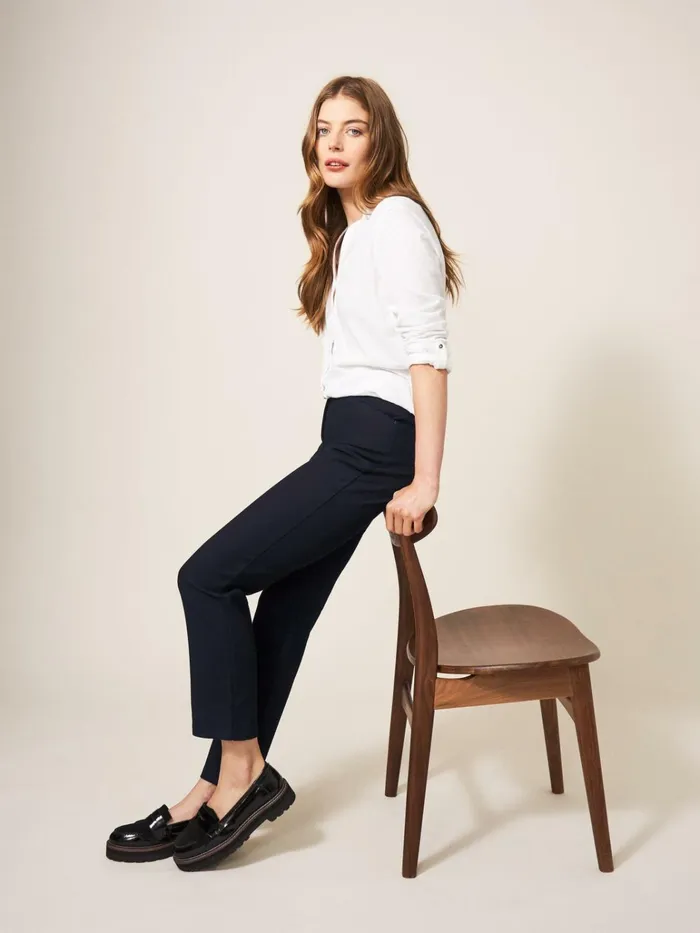 Women White Stuff Petite Clothing Savannah Stretch Trousers Pure Black