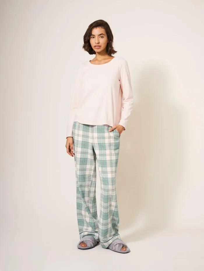 Women White Stuff Pyjamas And Nightwear Nina Organic Check PJ Bottom Green Multi Women White Stuff Pyjamas And Nightwear Nina Organic Check PJ Bottom Green Multi