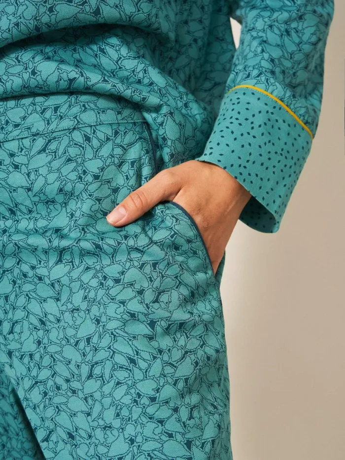 Women White Stuff Pyjamas And Nightwear Nina Organic PJ Bottom Teal Multi Women White Stuff Pyjamas And Nightwear Nina Organic PJ Bottom Teal Multi