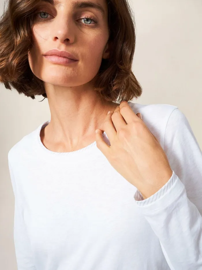 Women White Stuff Tops And Tshirts ANNABEL LS TEE Brilliant White Women White Stuff Tops And Tshirts ANNABEL LS TEE Brilliant White