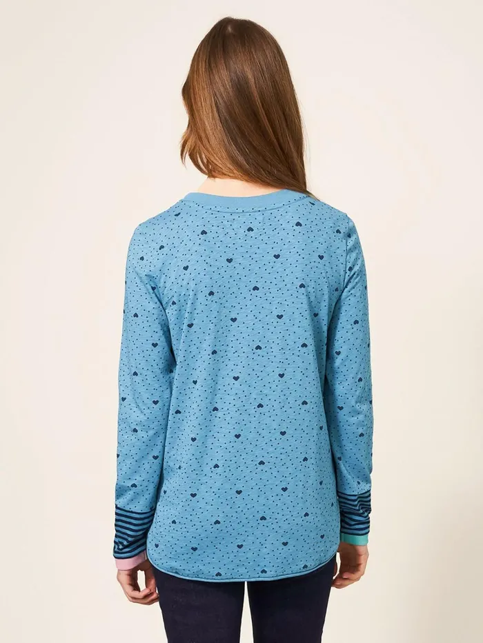 Women White Stuff Tops And Tshirts Cassie Print Fairtrade Tee Teal Print Women White Stuff Tops And Tshirts Cassie Print Fairtrade Tee Teal Print