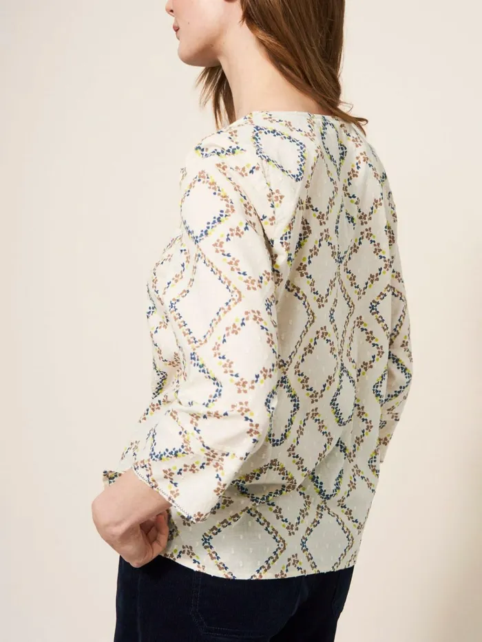 Women White Stuff Tops And Tshirts Rae Cotton Top Ivory Print Women White Stuff Tops And Tshirts Rae Cotton Top Ivory Print
