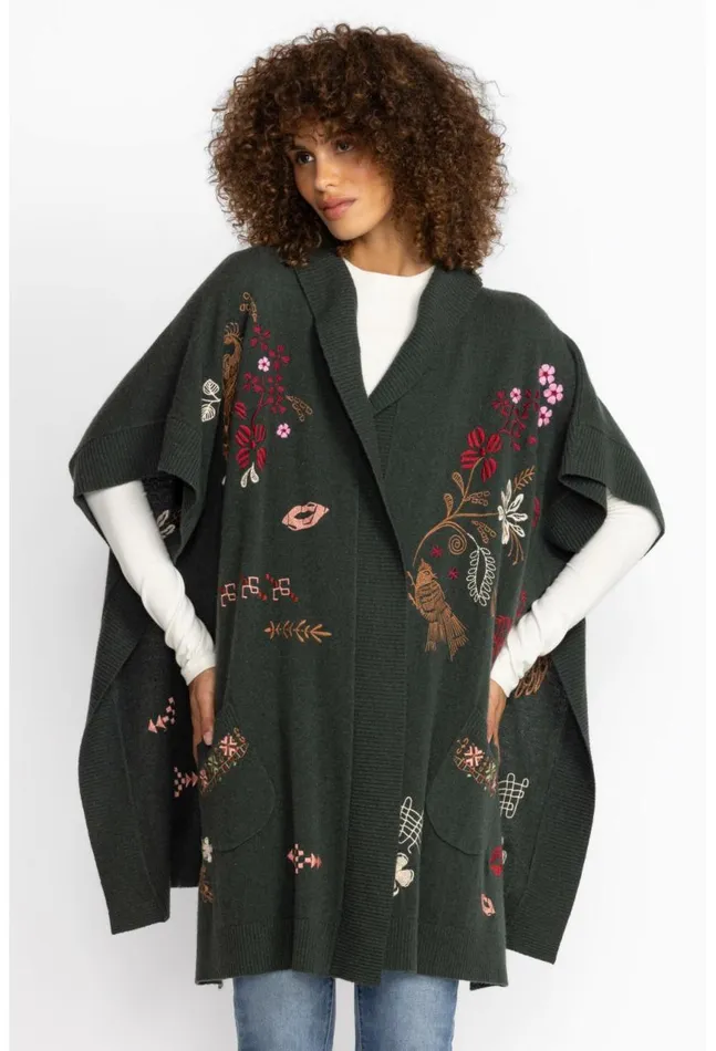 Women Zuzu Cape Forest Green Johnny Was Outerwear