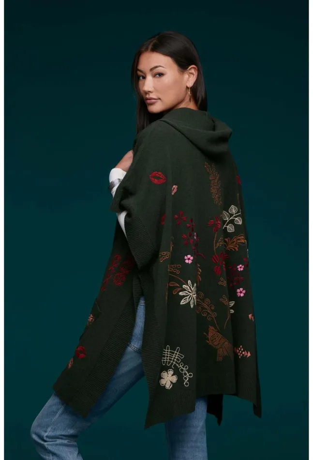 Women Zuzu Cape Forest Green Johnny Was Outerwear