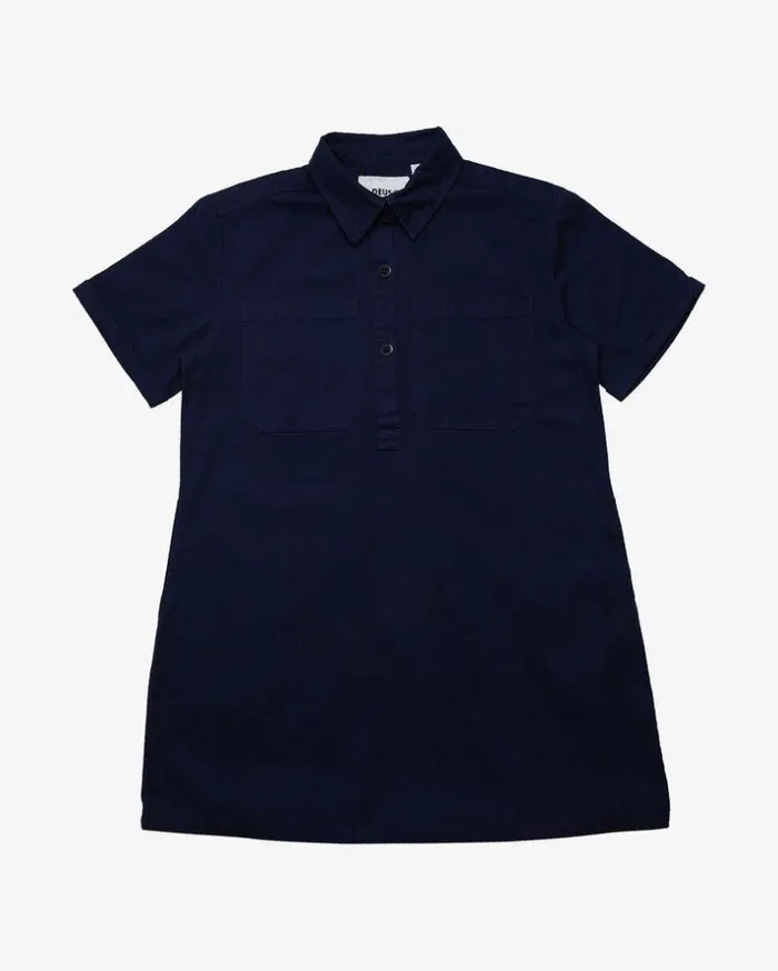Womens Deus Ex Machina Dresses Honour Shirt Dress 8211 Twilight Blue Twilight Blue