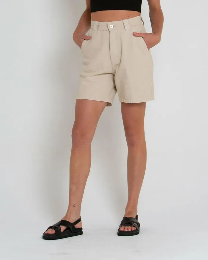 Womens Deus Ex Machina Shorts High Fidelity Short 8211 Dirty White Dirty White