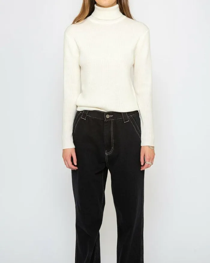 Womens Deus Ex Machina Sweaters Karma Turtle Neck 8211 Natural Natural Womens Deus Ex Machina Sweaters Karma Turtle Neck 8211 Natural Natural