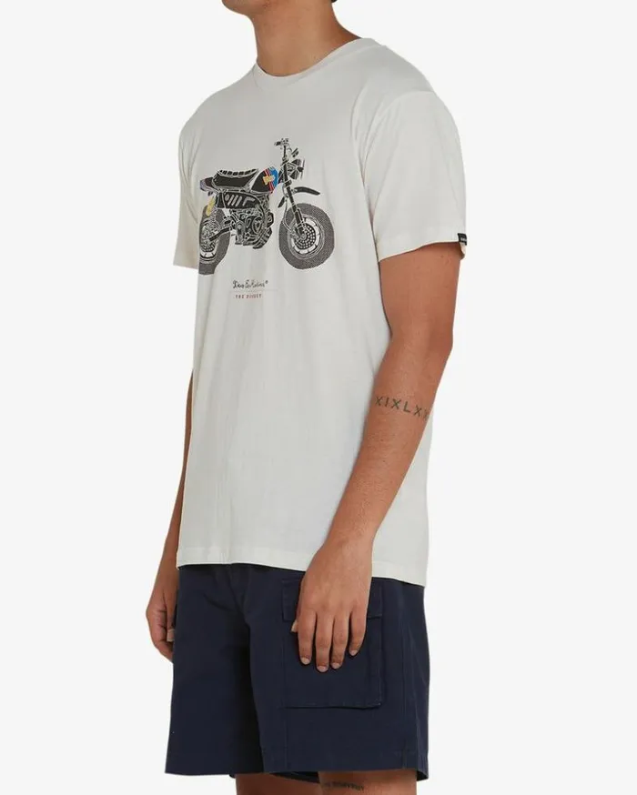 WomensMens Deus Ex Machina Gifting Monkey Tee 8211 Vintage White Vintage White WomensMens Deus Ex Machina Gifting Monkey Tee 8211 Vintage White Vintage White