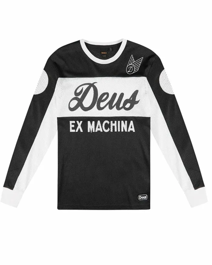 WomensMens Deus Ex Machina Gifting Saber Moto Jersey 8211 Black Black