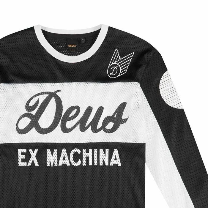 WomensMens Deus Ex Machina Gifting Saber Moto Jersey 8211 Black Black WomensMens Deus Ex Machina Gifting Saber Moto Jersey 8211 Black Black