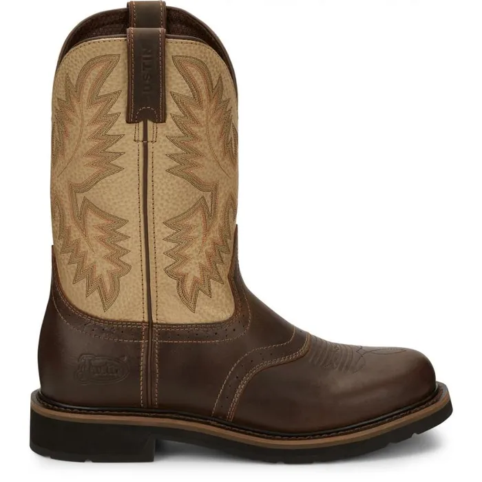 Work Men Justin Boots Superintendent 11034 Work Boot Golden Brown 040brown041