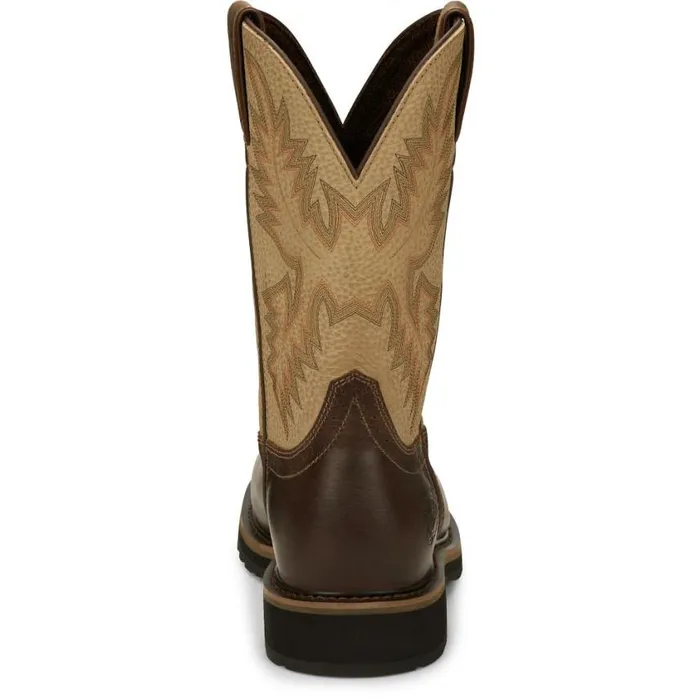 Work Men Justin Boots Superintendent 11034 Work Boot Golden Brown 040brown041