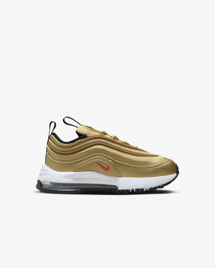 Younger Kids 3 8211 7 Years Kids Nike Air Max 97 Metallic Goldblackwhiteuniversity Red