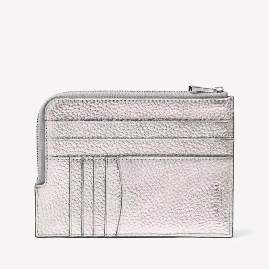 Zipped Travel Wallet Silver Pebble WomenMen Aspinal Of London Travel Wallets